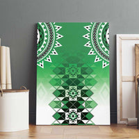 New Zealand Canvas Wall Art Poutama Mix Green Taniko Inspired Art LT05 - Polynesian Pride