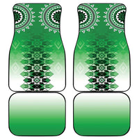 New Zealand Car Mats Poutama Mix Green Taniko Inspired Art LT05 - Polynesian Pride