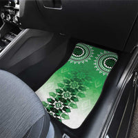 New Zealand Car Mats Poutama Mix Green Taniko Inspired Art LT05 - Polynesian Pride