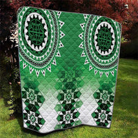 New Zealand Quilt Poutama Mix Green Taniko Inspired Art LT05