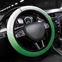New Zealand Steering Wheel Cover Poutama Mix Green Taniko Inspired Art LT05 Universal Fit Green - Polynesian Pride