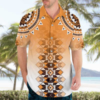 New Zealand Hawaiian Shirt Poutama Mix Orange Taniko Inspired Art LT05 - Polynesian Pride