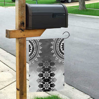 New Zealand Garden Flag Poutama Mix Gray Taniko Inspired Art LT05 - Polynesian Pride