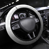 New Zealand Steering Wheel Cover Poutama Mix Gray Taniko Inspired Art LT05 Universal Fit Gray - Polynesian Pride