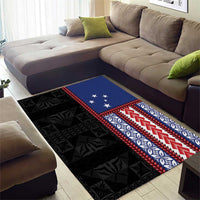 Samoa Flag Area Rug Ula Fala With Samoan Siapo - Polynesian Pride