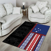 Samoa Flag Area Rug Ula Fala With Samoan Siapo - Polynesian Pride