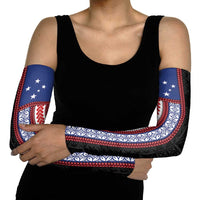 Samoa Flag Arm Sleeves Ula Fala With Samoan Siapo LT05 - Polynesian Pride