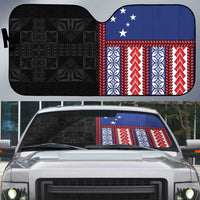 Samoa Flag Auto Sun Shade Ula Fala With Samoan Siapo - Polynesian Pride