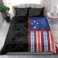 Samoa Flag Bedding Set Ula Fala With Samoan Siapo - Polynesian Pride