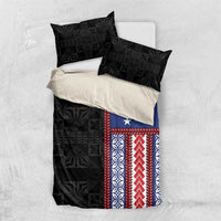 Samoa Flag Bedding Set Ula Fala With Samoan Siapo - Polynesian Pride