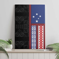 Samoa Flag Canvas Wall Art Ula Fala With Samoan Siapo LT05 - Polynesian Pride
