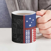 Samoa Flag Ceramic Mug Ula Fala With Samoan Siapo LT05 - Polynesian Pride