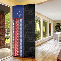 Samoa Flag Door Cover Ula Fala With Samoan Siapo LT05 - Polynesian Pride