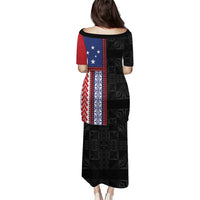 Samoa Flag Family Matching Puletasi and Hawaiian Shirt Ula Fala With Samoan Siapo LT05 - Polynesian Pride