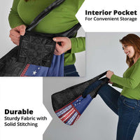 Samoa Flag Grocery Bag Ula Fala With Samoan Siapo - Polynesian Pride