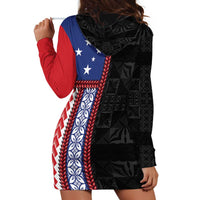 Samoa Flag Hoodie Dress Ula Fala With Samoan Siapo LT05 - Polynesian Pride