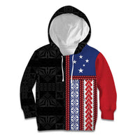 Samoa Flag Kid Hoodie Ula Fala With Samoan Siapo - Polynesian Pride