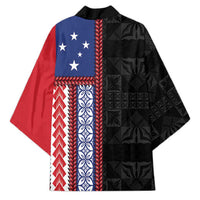 Samoa Flag Kimono Ula Fala With Samoan Siapo LT05 - Polynesian Pride