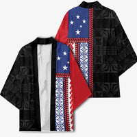 Samoa Flag Kimono Ula Fala With Samoan Siapo LT05 - Polynesian Pride