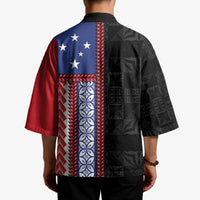 Samoa Flag Kimono Ula Fala With Samoan Siapo LT05 - Polynesian Pride