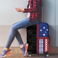 Samoa Flag Luggage Cover Ula Fala With Samoan Siapo - Polynesian Pride