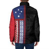 Samoa Flag Padded Jacket Ula Fala With Samoan Siapo LT05 - Polynesian Pride