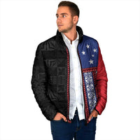 Samoa Flag Padded Jacket Ula Fala With Samoan Siapo LT05 - Polynesian Pride