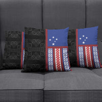 Samoa Flag Pillow Cover Ula Fala With Samoan Siapo - Polynesian Pride