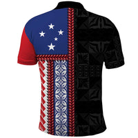 Samoa Flag Polo Shirt Ula Fala With Samoan Siapo LT05 - Polynesian Pride
