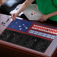 Samoa Flag Puzzle Ula Fala With Samoan Siapo LT05 - Polynesian Pride