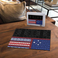 Samoa Flag Puzzle Ula Fala With Samoan Siapo LT05 - Polynesian Pride