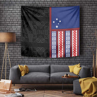 Samoa Flag Tapestry Ula Fala With Samoan Siapo - Polynesian Pride