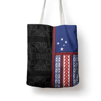 Samoa Flag Tote Bag Ula Fala With Samoan Siapo - Polynesian Pride