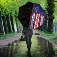 Samoa Flag Umbrella Ula Fala With Samoan Siapo LT05 - Polynesian Pride