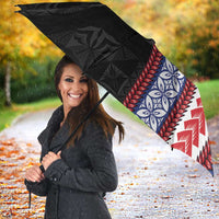 Samoa Flag Umbrella Ula Fala With Samoan Siapo LT05 - Polynesian Pride