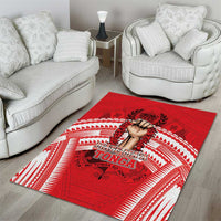 Tonga Rugby Mate Ma'a Area Rug Tongan Pride Unique Style - Polynesian Pride