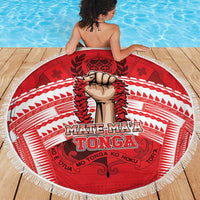 Tonga Rugby Mate Ma'a Beach Blanket Tongan Pride Unique Style - Polynesian Pride