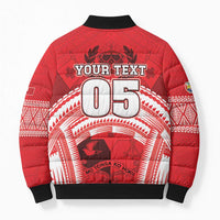 Custom Tonga Rugby Mate Ma'a Bomber Puffer Jacket Tongan Pride Unique Style - Polynesian Pride