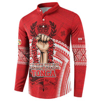 Custom Tonga Rugby Mate Ma'a Button Sweatshirt Tongan Pride Unique Style - Polynesian Pride