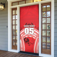 Custom Tonga Rugby Mate Ma'a Door Cover Tongan Pride Unique Style - Polynesian Pride