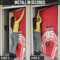 Custom Tonga Rugby Mate Ma'a Door Cover Tongan Pride Unique Style - Polynesian Pride