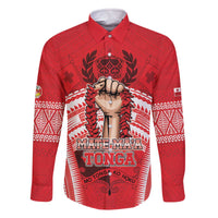 Custom Tonga Rugby Mate Ma'a Family Matching Off The Shoulder Long Sleeve Dress and Hawaiian Shirt Tongan Pride Unique Style - Polynesian Pride