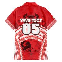 Custom Tonga Rugby Mate Ma'a Family Matching Off Shoulder Short Dress and Hawaiian Shirt Tongan Pride Unique Style - Polynesian Pride