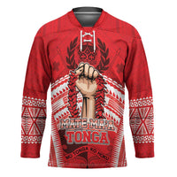 Custom Tonga Rugby Mate Ma'a Hockey Jersey Tongan Pride Unique Style LT05 Unisex Red - Polynesian Pride