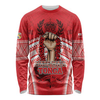Custom Tonga Rugby Mate Ma'a Long Sleeve Shirt Tongan Pride Unique Style - Polynesian Pride