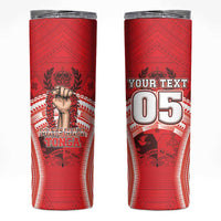 Custom Tonga Rugby Mate Ma'a Skinny Tumbler Tongan Pride Unique Style - Polynesian Pride