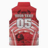 Custom Tonga Rugby Mate Ma'a Sleeveless Puffer Jacket Tongan Pride Unique Style - Polynesian Pride