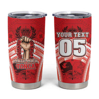 Custom Tonga Rugby Mate Ma'a Tumbler Cup Tongan Pride Unique Style - Polynesian Pride