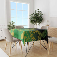 New Zealand Aotearoa Ruru Tablecloth Maori Fern Art Green LT05 - Polynesian Pride