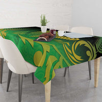 New Zealand Aotearoa Ruru Tablecloth Maori Fern Art Green LT05 - Polynesian Pride
